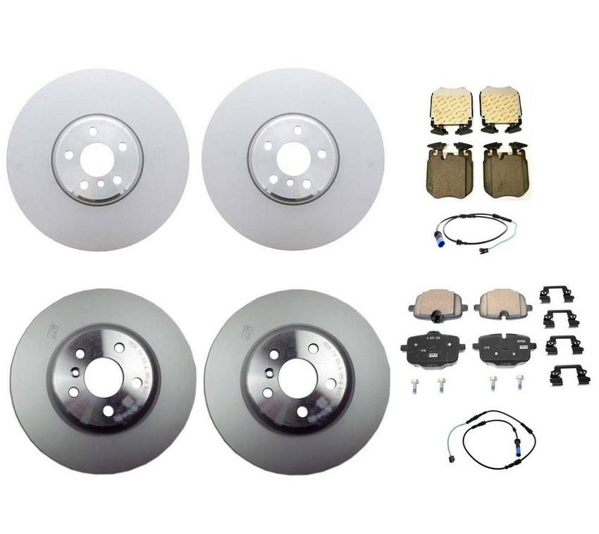 BMW Brake Kit - Pads and Rotors Front &  Rear (374mm/345mm)